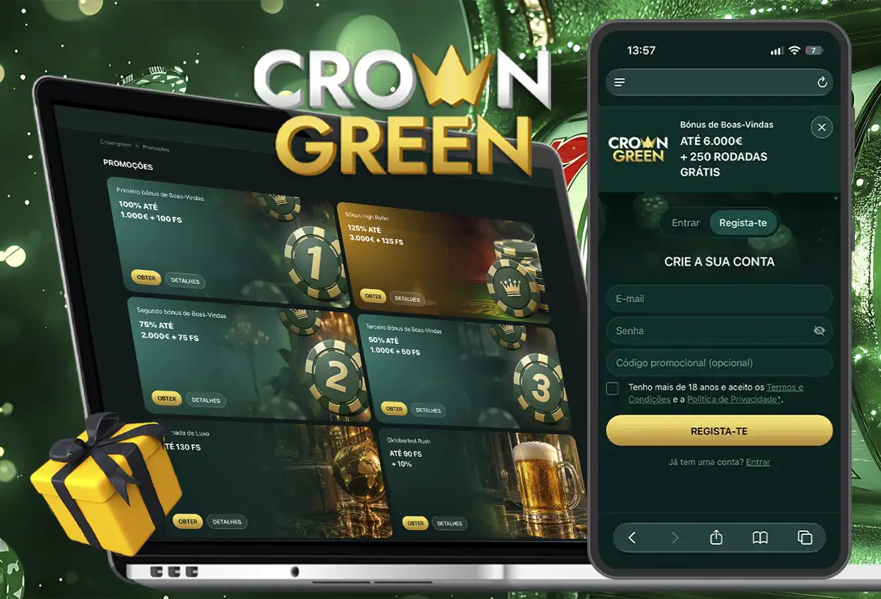 CrownGreen Promo Codes Portugal: Códigos de bónus e cupões exclusivos